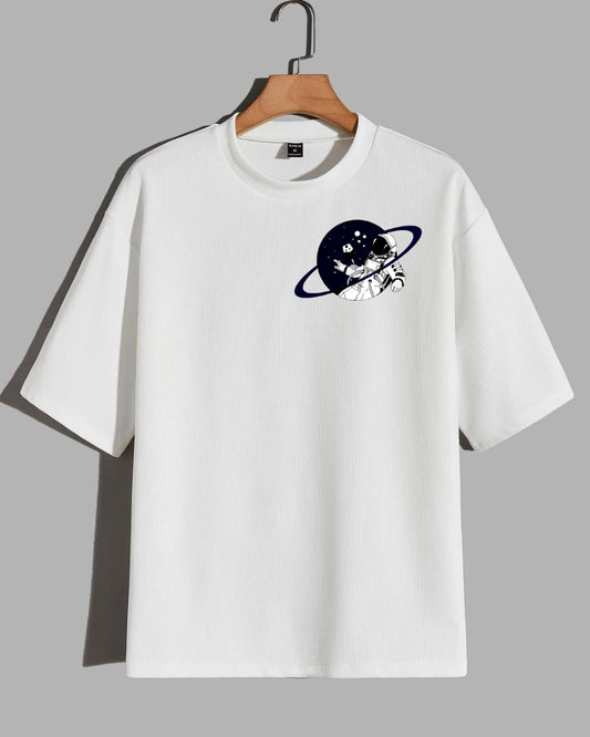 Men's Oversized T-shirt DTF Astronaut Printed 100% Cotton
